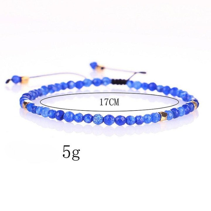 Bracelet tibétain en pierres fines naturelles, ajustable