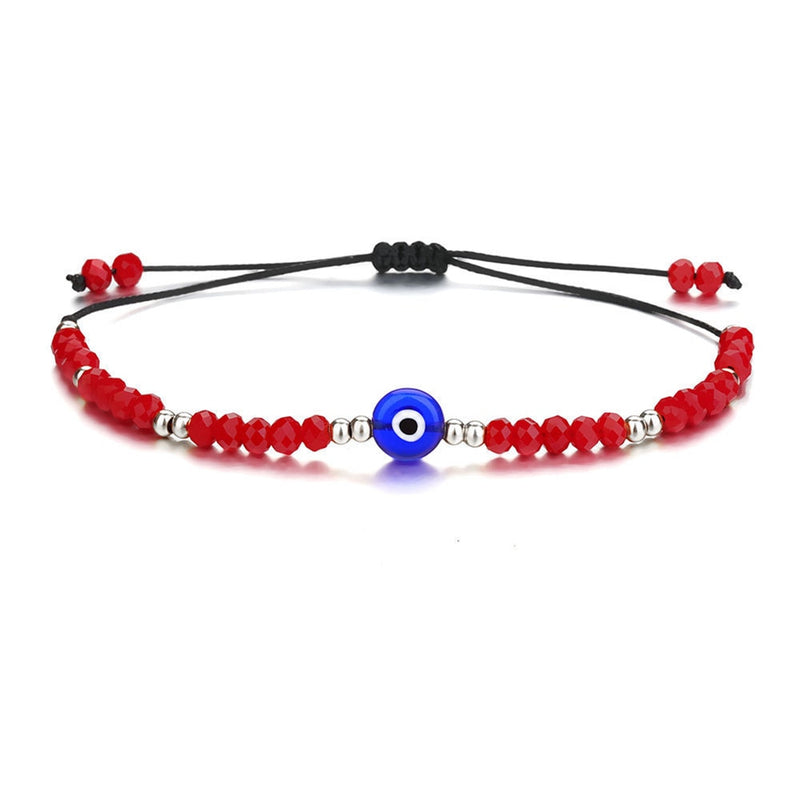 Bracelet porte-bonheur Œil turc en perles de cristal
