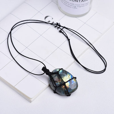 Collier pierre de lune, ajustable