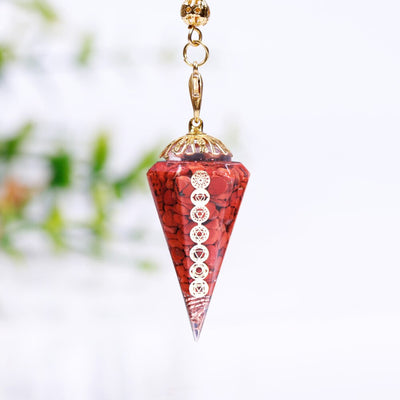 Pendule orgonite conique Reiki
