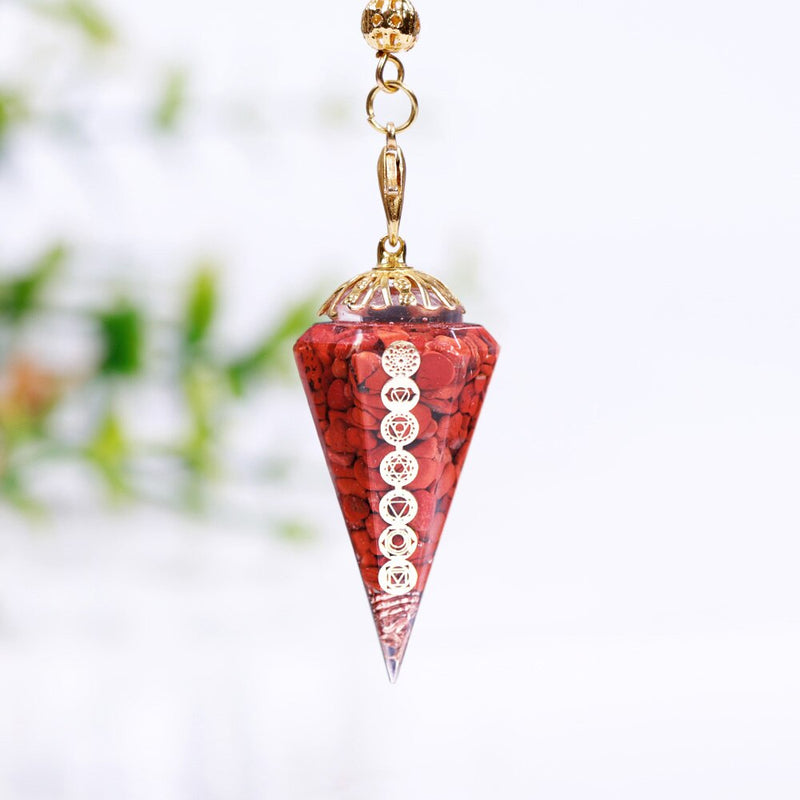 Pendule orgonite conique Reiki