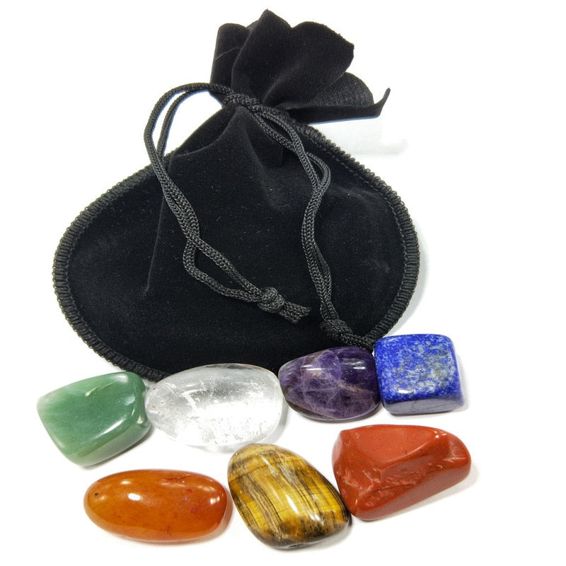 Sachet de 7 pierres naturelles de guérison