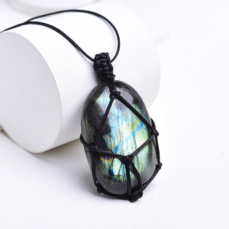 Collier pierre de lune, ajustable