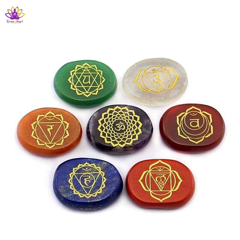 Ensemble de pierres de guérison 7 chakras 