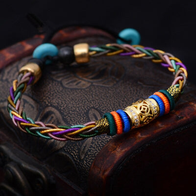 Bracelet de chance traditionnel Thaï, ajustable
