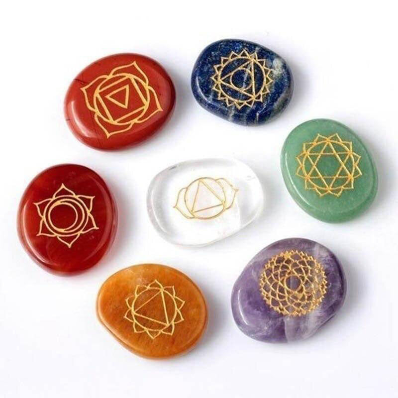 Ensemble de pierres de guérison 7 chakras