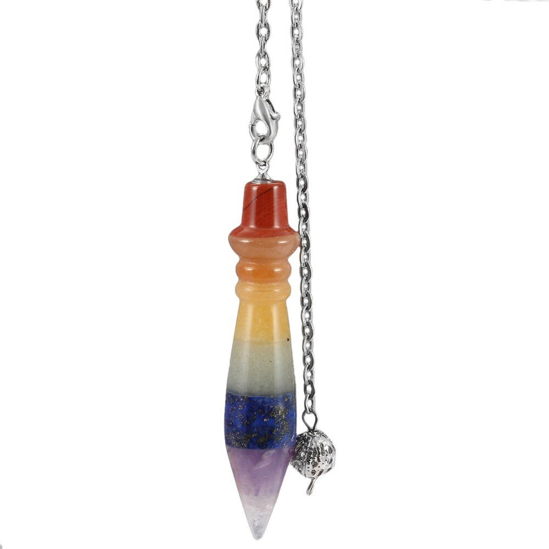 Pendule en cristal 7 chakras