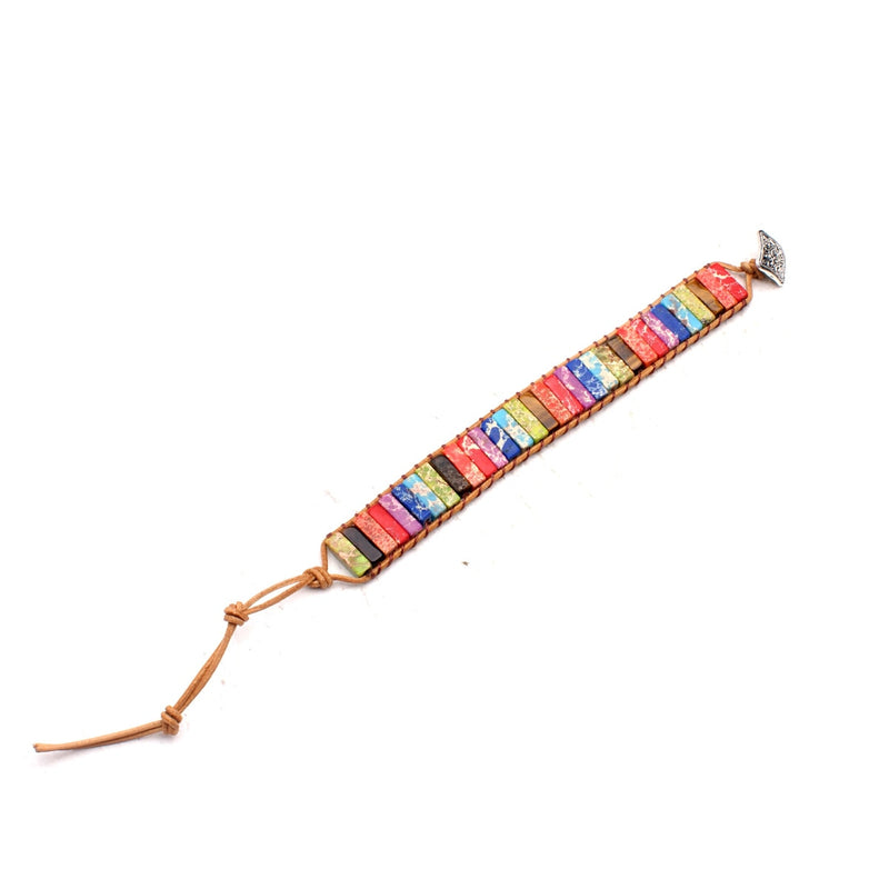 Bracelet tressé perles de Chakra