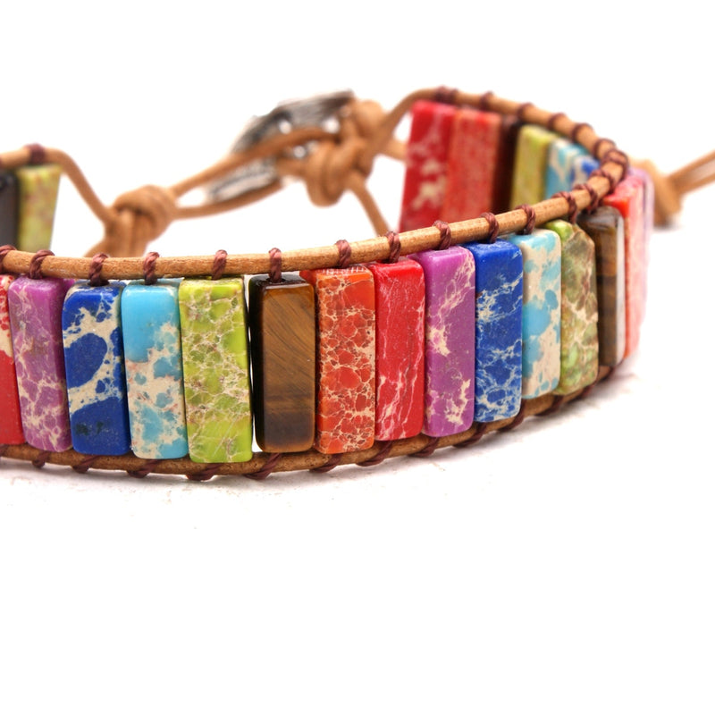 Bracelet tressé perles de Chakra