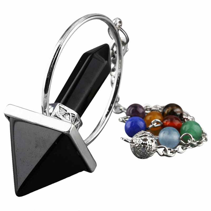 Pendule Reiki prisme en cristal naturel