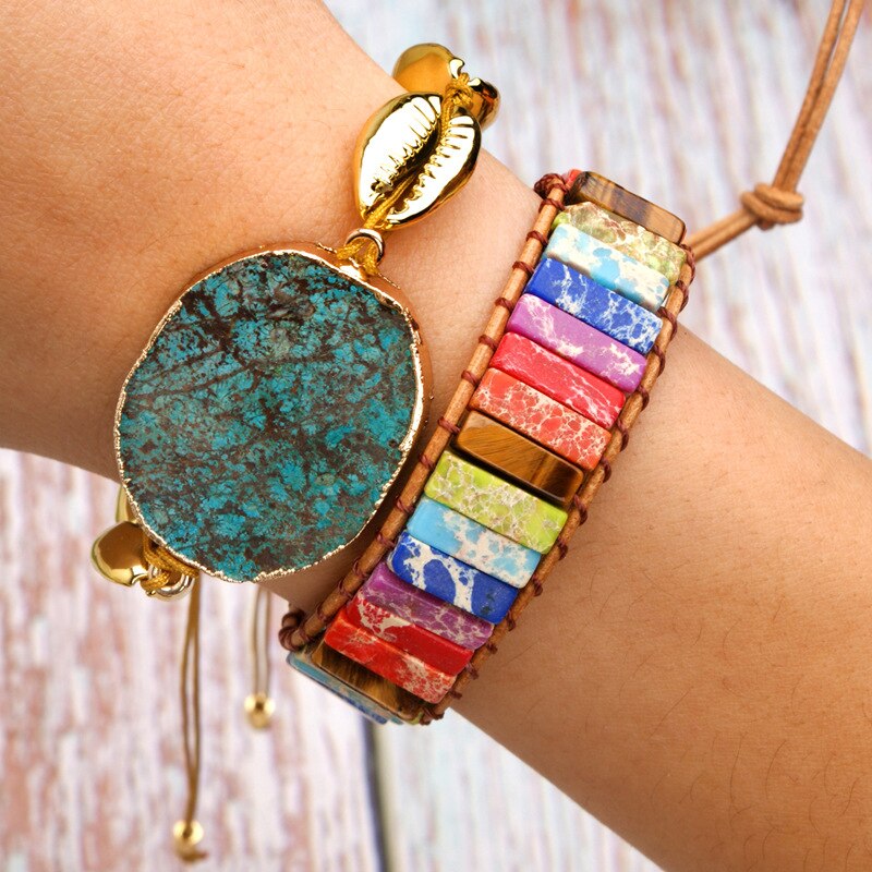 Bracelet tressé perles de Chakra