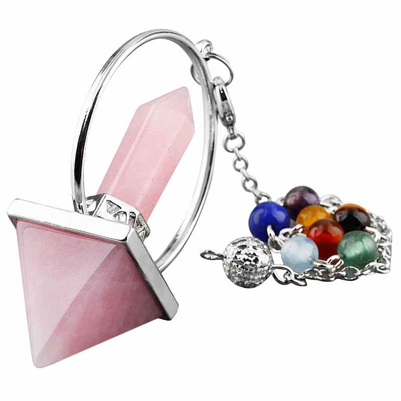 Pendule Reiki prisme en cristal naturel