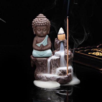 Bruleur d’encens Bouddha bleu