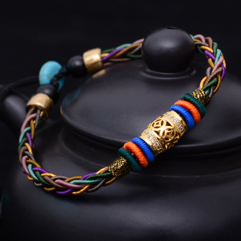 Bracelet de chance traditionnel Thaï, ajustable