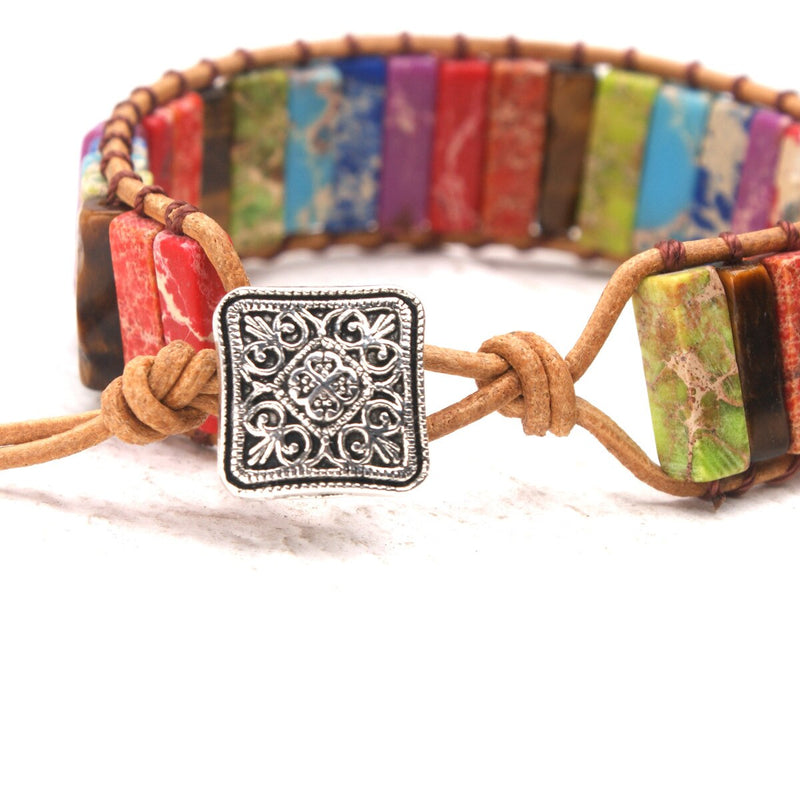 Bracelet tressé perles de Chakra