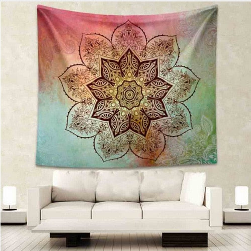Tapisserie murale, batik mandala bohème