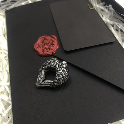 "Plumes d'amour" - Pendentif Cœur ailes d’ange en argent