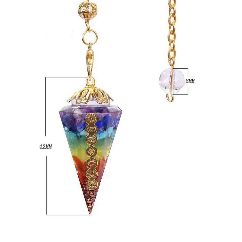 Pendule hexagonal en orgonite