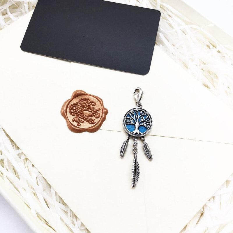 Collier pendentif attrape-rêves arbre de vie en argent