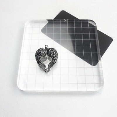 "Plumes d'amour" - Pendentif Cœur ailes d’ange en argent