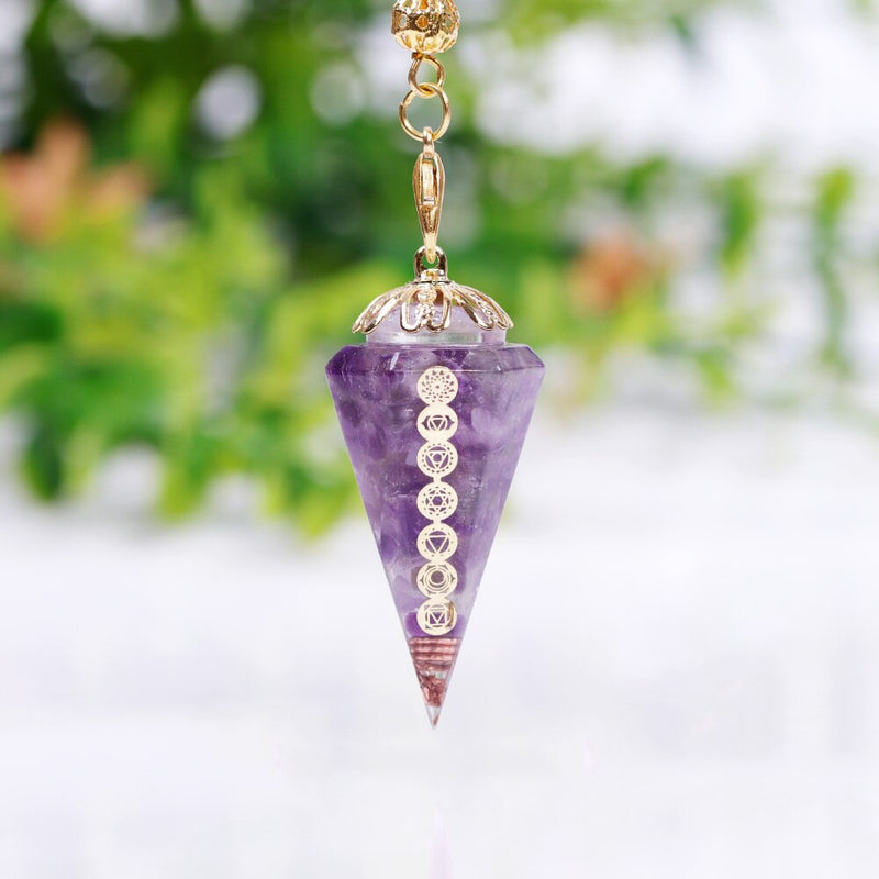 Pendule orgonite conique Reiki