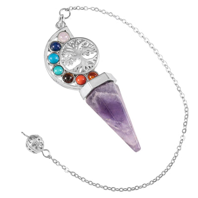 Pendule Reiki arbre de vie 7 chakras