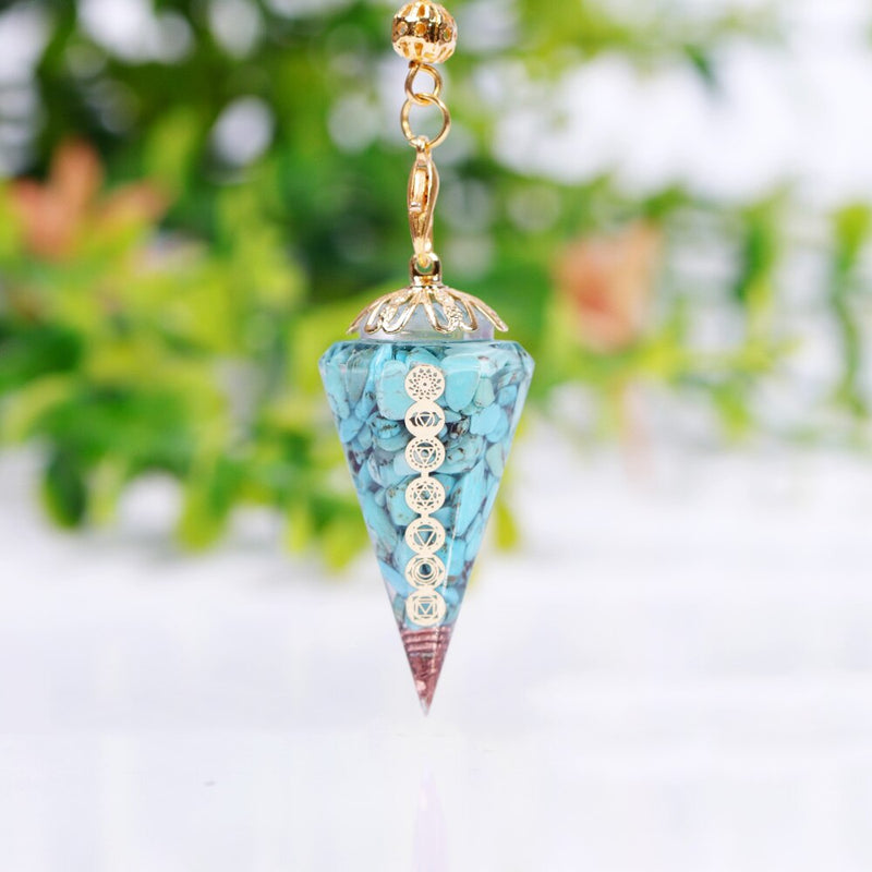 Pendule orgonite conique Reiki