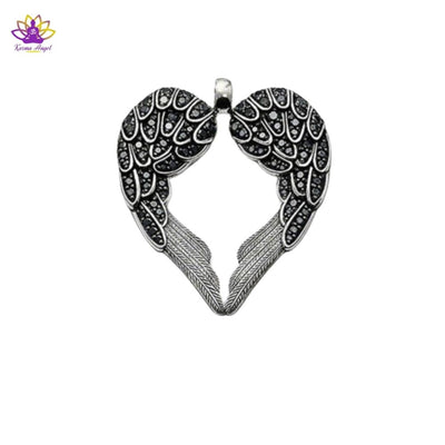 Pendentif Coeur ailes d’ange en argent