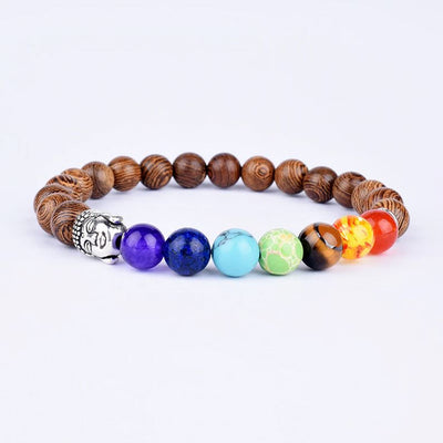 Bracelet de yoga en bois naturel