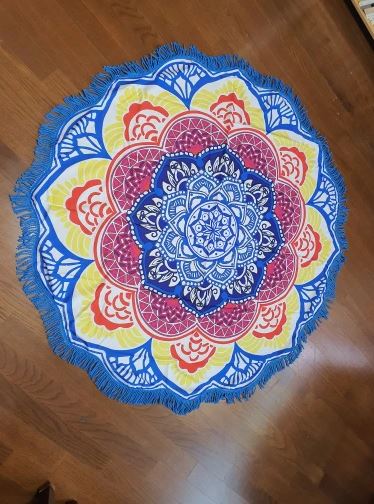 Tapis yoga Lotus rose